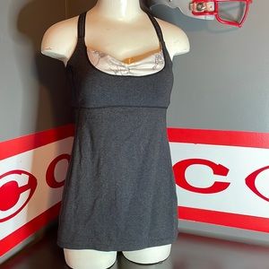 🎉Lululemon Gray and White Adjustable Tank Top! EUC! Size 10